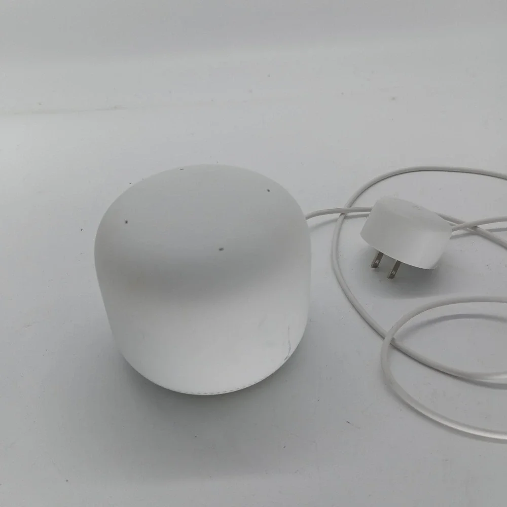 Google Nest Wifi Add-on Point H2E Mesh Wi-Fi Extender Smart Speaker White b2